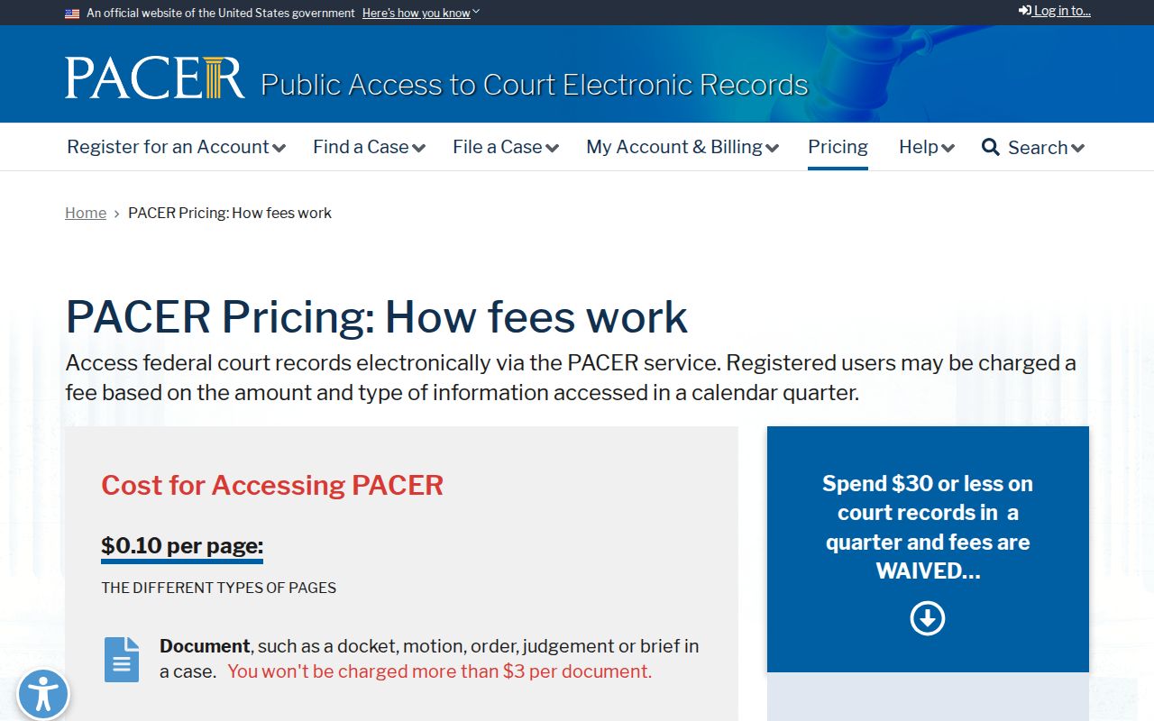 Marion County arrest warrant records: PACER public docket fee information